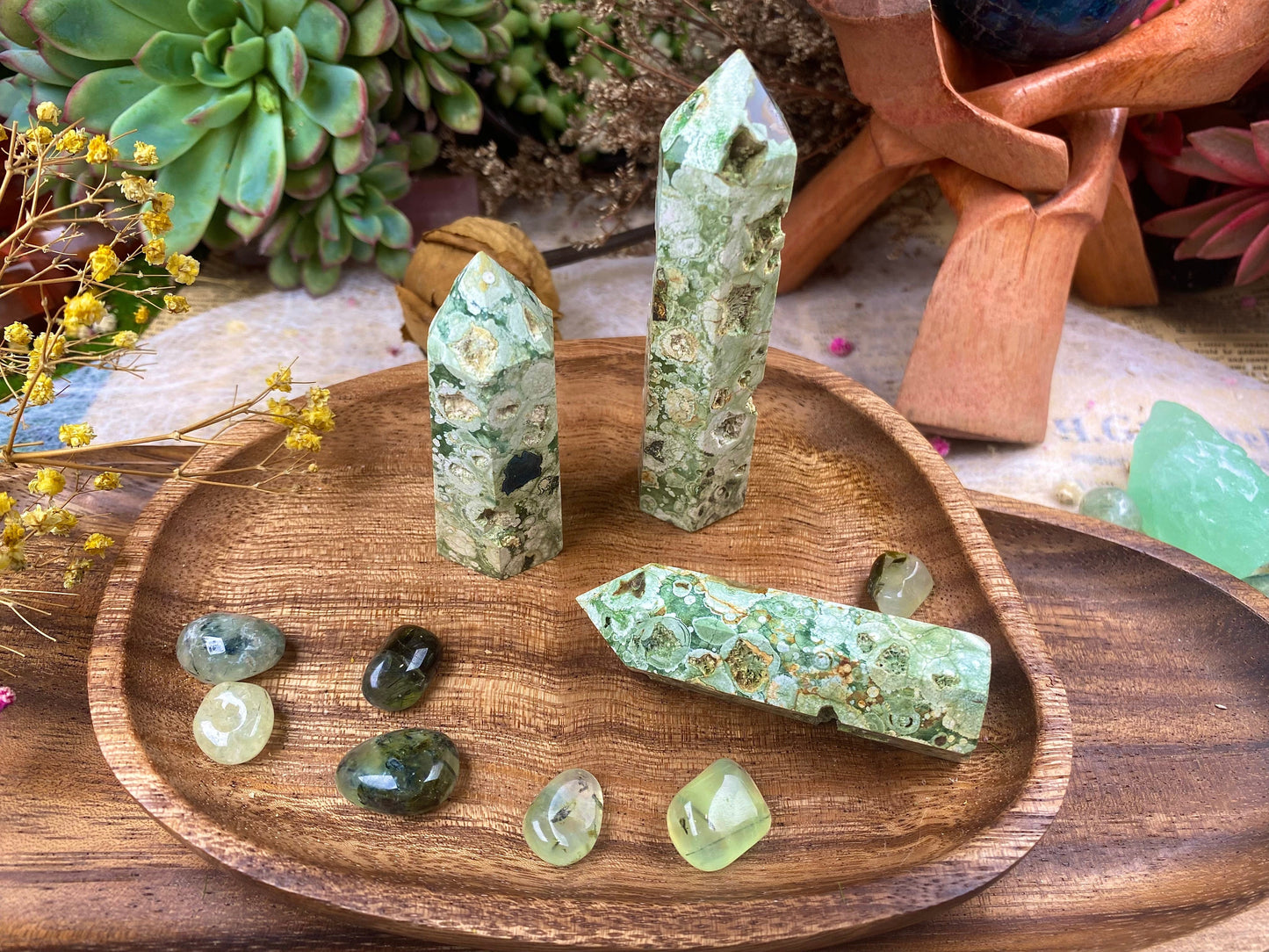 Rainforest Jasper tower Rhyolite Healing Stone Rainforest Jasper for Harmony Healing Crystals and Stones