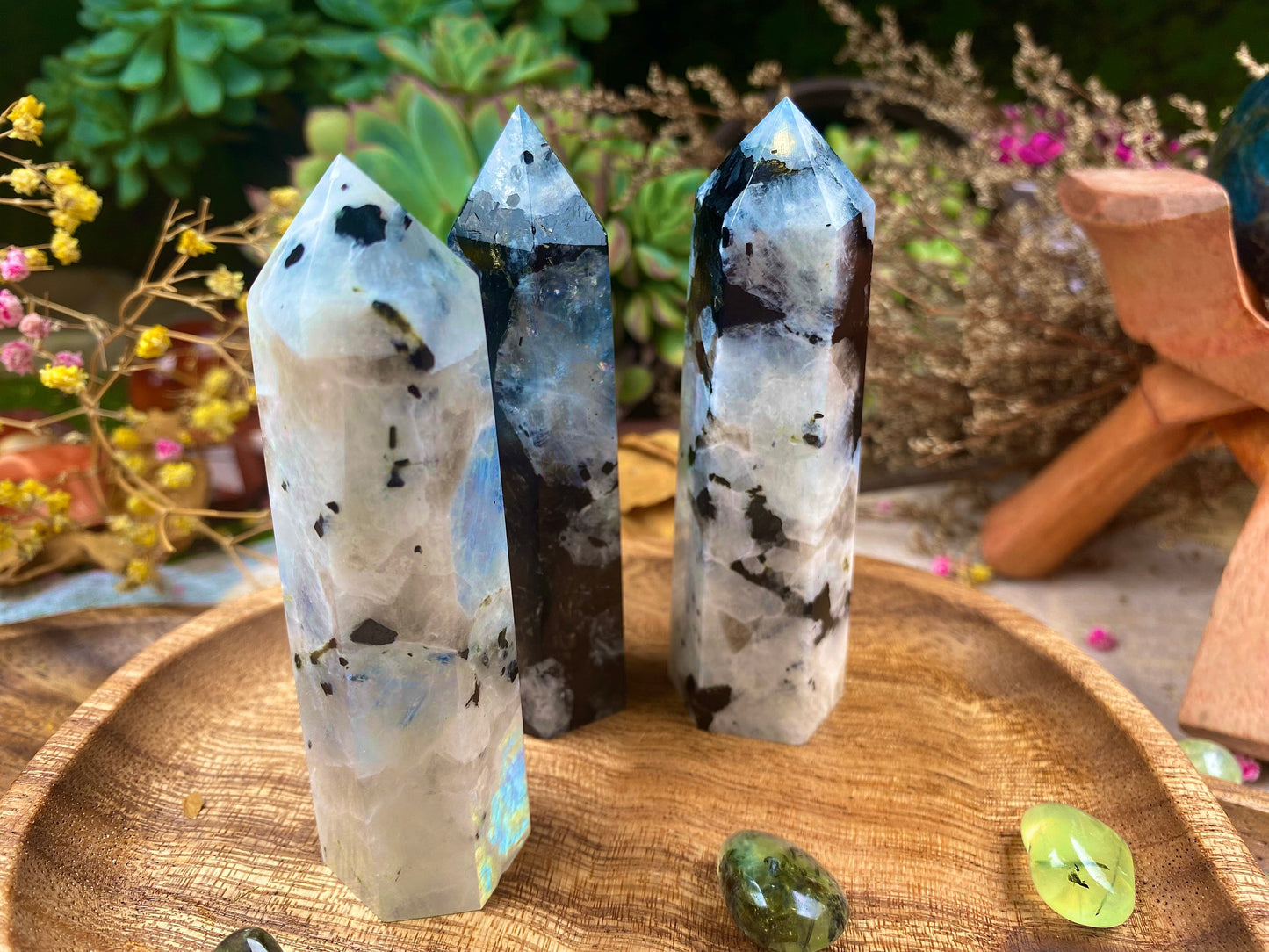 Moonstone tower Crystal Healing Metaphysical Crystal Emotional Balance Stone