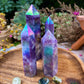 Aura Lepidolite Tower Healing Crystal Inner Peace Aura Lepidolite Crystal for Stress Reduction Enhancing Spiritual Connection