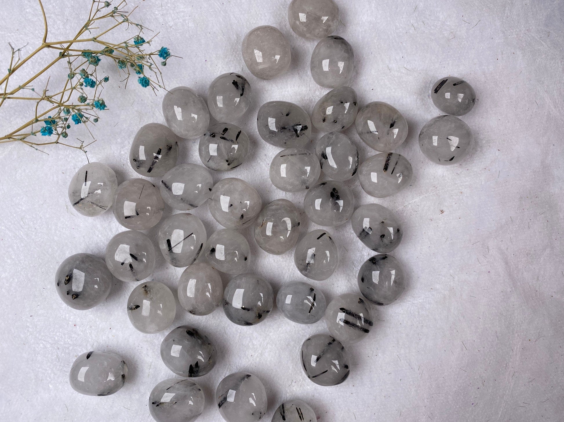 Black Tourmaline Stone, Tumbled Tourmaline, Energy Protection Crystal, EMF Shield Gem, Healing Stones, Chakra Balancing, 100g