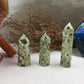 Rainforest Tower,Rainforest Point，Crystal Tower/Wand，Healing Crystal，Reiki Chakra Stone，Home Decor，For Gift