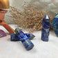 Lapis Lazuli Tower Blue Gemstone Crystal for Meditation Healing Energy, Spiritual Decor, Reiki Charged, Home Office Accent, Unique Gift Idea