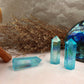 Blue Aura Crystal Quartz Tower Points New Home Party Wedding Gifts for Self and Friends