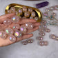 Aura Rose Quartz Tumble Stone 20-30mm 100g，Healing Crystal，Home Decor，For Gift