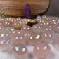 Aura Rose Quartz Tumble Stone 20-30mm 100g，Healing Crystal，Home Decor，For Gift