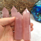 Rose Quartz Crystal Tower