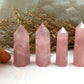 Raw Rose Quartz Crystal Tower