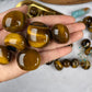Tiger eye Tumble Stone 20-30mm 100g，Healing Crystal，Home Decor，For Gift
