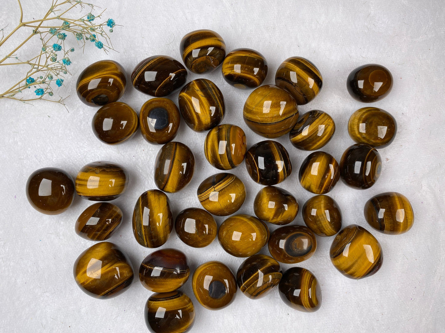 Tiger eye Tumble Stone 20-30mm 100g，Healing Crystal，Home Decor，For Gift