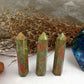 Unakite tower-point crystal tower gifts for friends new home gifts