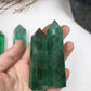 Green Fluorite Tower，Fluorite Point，Crystal Tower/Wand，Healing Crystal，Reiki Chakra Stone，Home Decor，For Giftwa