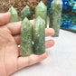 Prehnite Tower，Prehnite Point，Crystal Tower/Wand，Healing Crystal，Reiki Chakra Stone，Home Decor，For Gift
