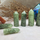 Prehnite Tower，Prehnite Point，Crystal Tower/Wand，Healing Crystal，Reiki Chakra Stone，Home Decor，For Gift