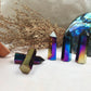 Aura Obsidian Tower, Black Obsidian Crystal Point, Healing Stone, Energy Amplifier, Protective Amulet, Meditation Decor, Spiritual Gift