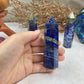 Lapis Lazuli Tower Blue Gemstone Crystal for Meditation Healing Energy, Spiritual Decor, Reiki Charged, Home Office Accent, Unique Gift Idea