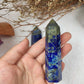 Lapis Lazuli Tower Blue Gemstone Crystal for Meditation Healing Energy, Spiritual Decor, Reiki Charged, Home Office Accent, Unique Gift Idea