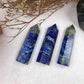 Lapis Lazuli Tower Blue Gemstone Crystal for Meditation Healing Energy, Spiritual Decor, Reiki Charged, Home Office Accent, Unique Gift Idea