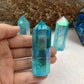 Blue Aura Crystal Quartz Tower Points New Home Party Wedding Gifts for Self and Friends