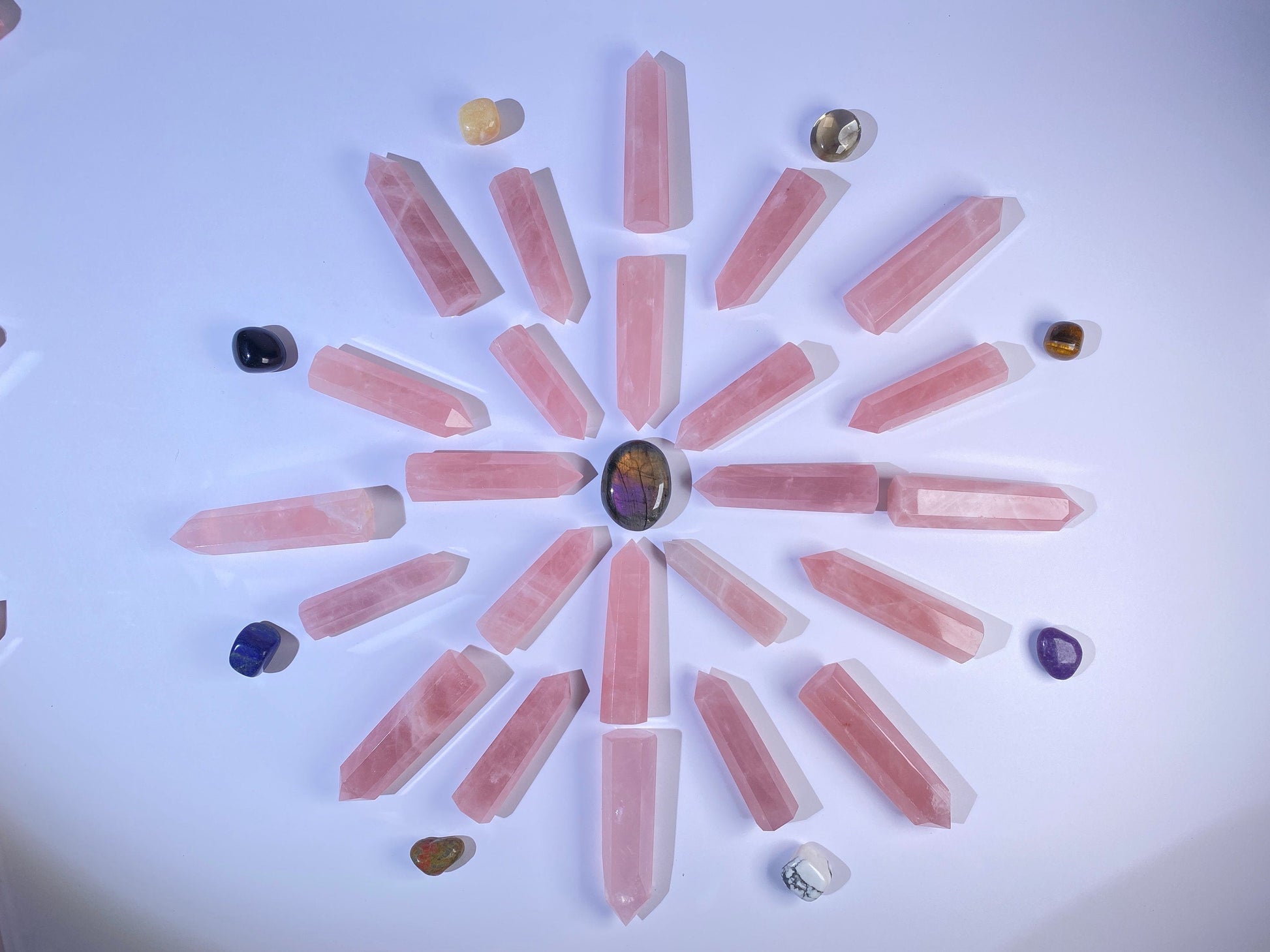 Natural Rose Quartz Tower, Healing Crystal Point, 1.5''-6'' - Promote Love, Emotional Healing & Balance