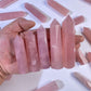 Natural Rose Quartz Tower, Healing Crystal Point, 1.5''-6'' - Promote Love, Emotional Healing & Balance