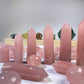 Natural Rose Quartz Tower, Healing Crystal Point, 1.5''-6'' - Promote Love, Emotional Healing & Balance